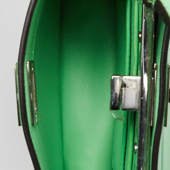 Fendi Green Lambskin Leather Petite Peekaboo Iseeu Satchel Bag 8BN335 - Picture 10 of 12